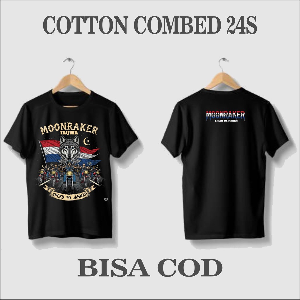 KAOS MOONRAKER M2R WANIEUN BAHAN TEBAL 24S FREE STIKER 08