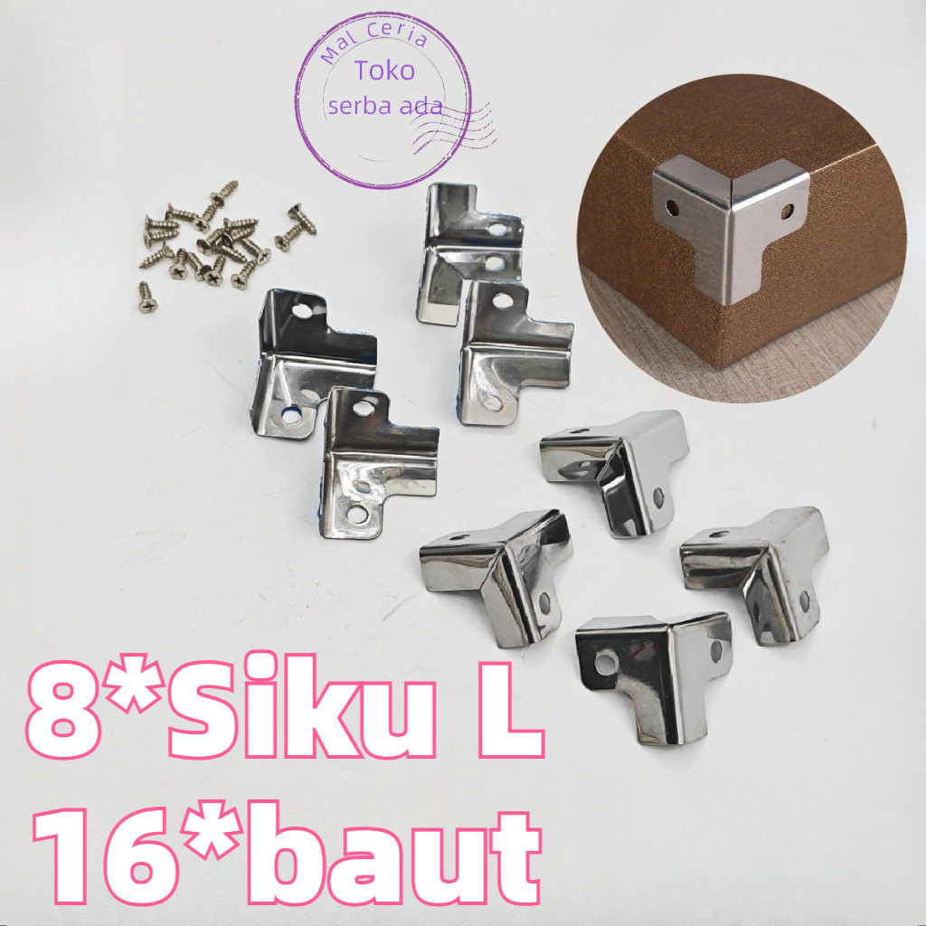 8PCS Box Siku L Hardcase/Siku L/Siku Corner Hardcase L/Siku Box Pojok/Lubang Hardcase /Siku Pojok Co