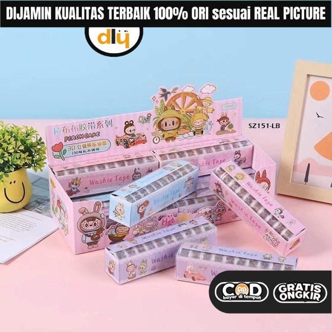 

DLY Mainan Sticker Tape Selotip Roll Kuromi Labubu DIY Kreatifitas Anak Perempuan 4 5 6 7 Thn