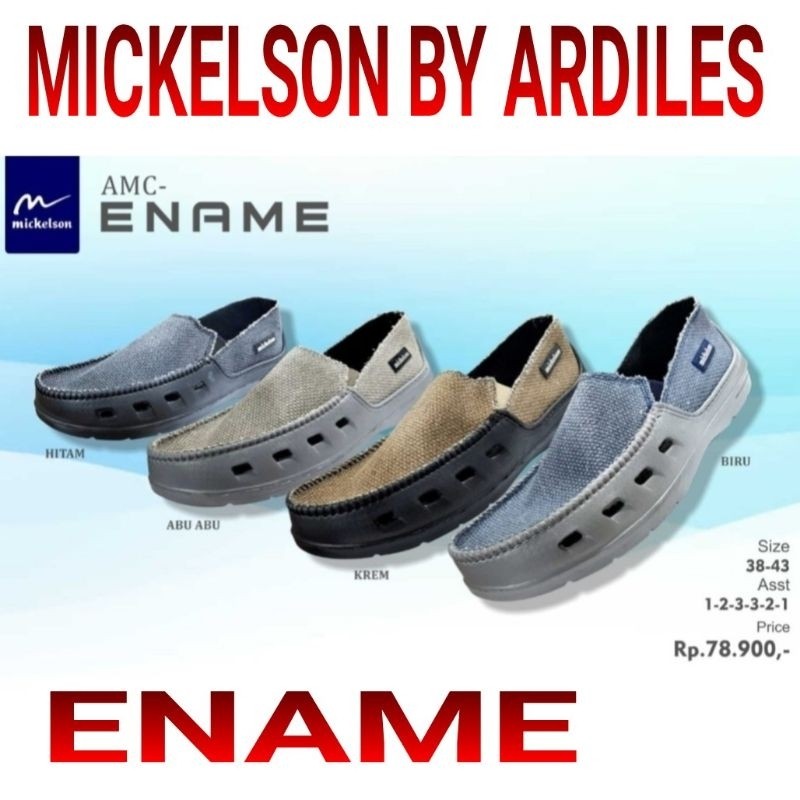 E45R SEPATU PRIA SLIP ON MICKELSON BY ARDILES ORIGINAL TRENDY KEREN ELEGAN MURAH