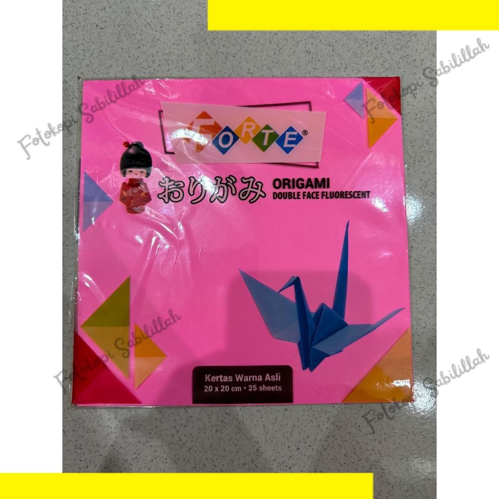 

Kertas Origami Double Side Forte 20 cm x 20 cm Kertas Lipat 2 Sisi Warna