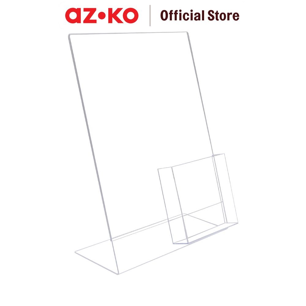 

AZKO Odi Sign Holder L Shape Potrait A4 Dengan Saku 10 cm Tempat Brosur Akrilik Dekorasi Meja T Shape Frame Sign Holder