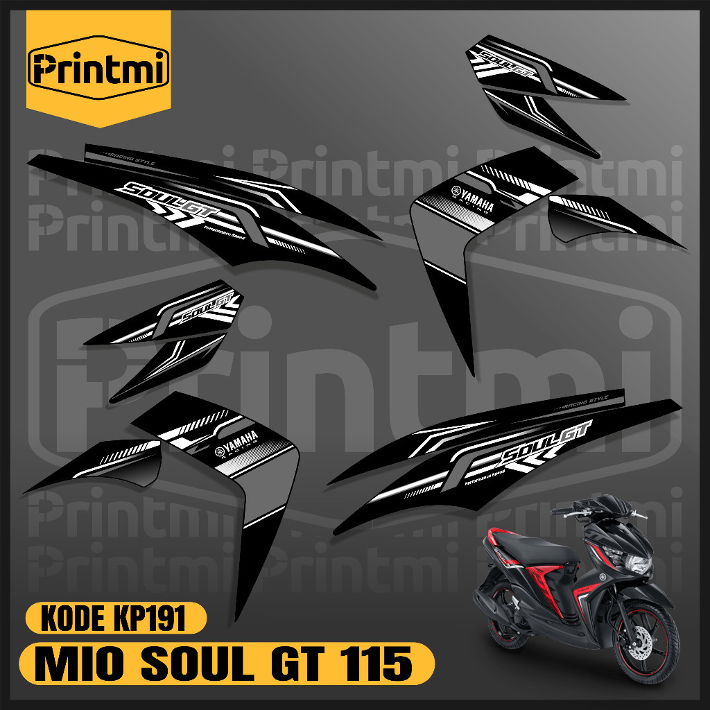 Stiker Striping Motor Mio Soul GT 115 2012-2015 Variasi Racing