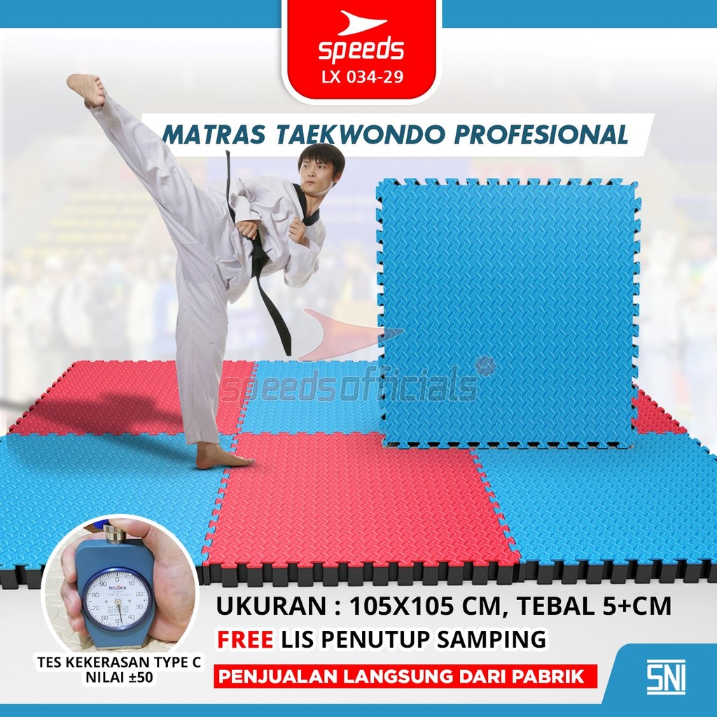 SPEEDS Matras Takewondo Tebal 5cm Matras Evamat Bela Diri Eva Puzzle Silat Karate Mat 034-29