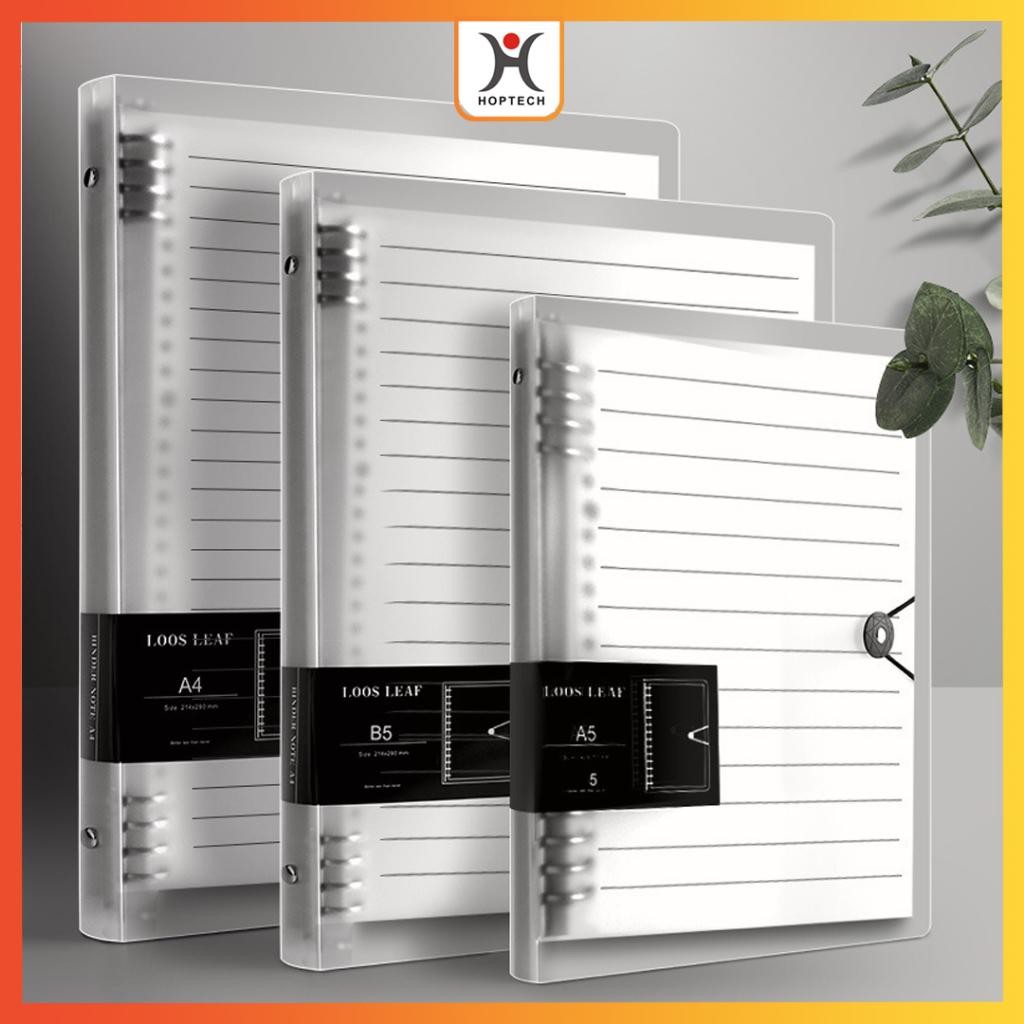 

Binder Note A5/B5 Ring Transparan Loose-Leaf Notebook Strap Kunci HXX-3 Kuliah Sekolah Aesthetic Minimalis