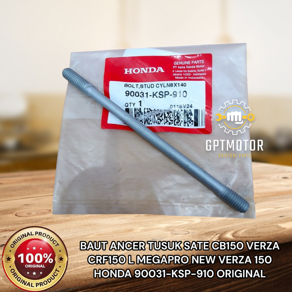BAUT ANCER TUSUK SATE CB150 VERZA CRF150 L MEGAPRO NEW VERZA 150 HONDA 90031-KSP-910 ORIGINAL