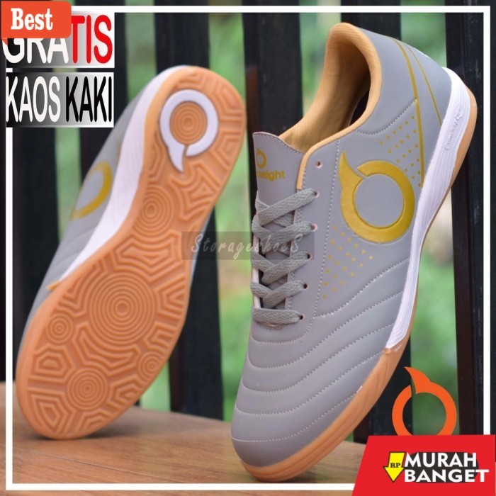 rekomendasi sepatu futsal sepatu futsal ortuseight bbs marvel putih,hitam,abu - Hitam, 41