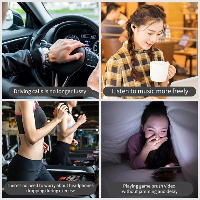 A6S TWS Wireless Bluetooth Headset with Mic Eauds Noice Cancelling - A6S UE