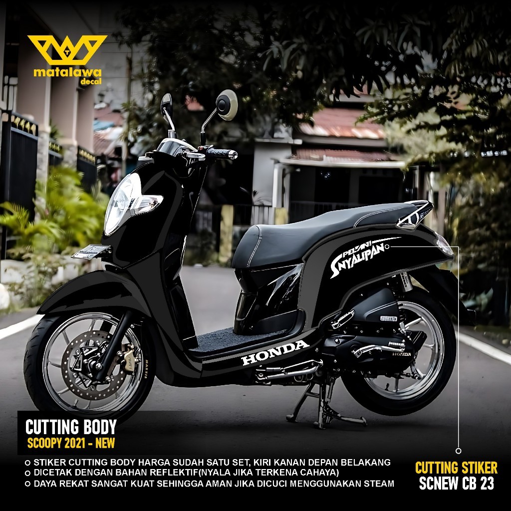 Sticker Cutting All Bodi Scoopy Stiker Timbul Full Set 2017 2018 2019 2020 2021 2022 2023 KODE 23
