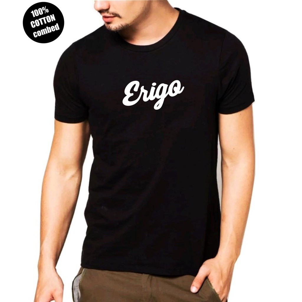 Kaos T-Shirt Pria Lengan Pendek Erigo Logo Putih Super Premium