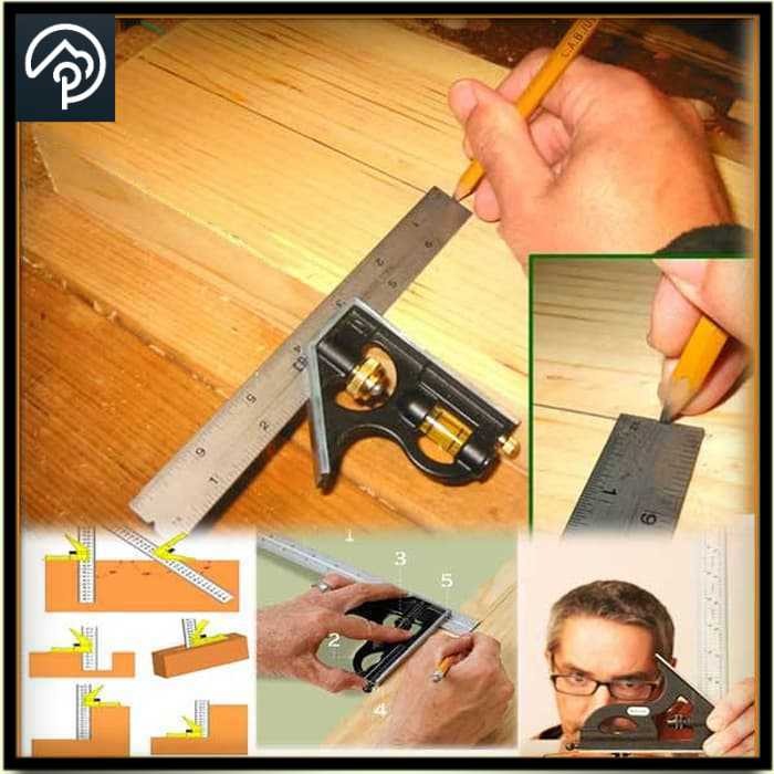 

[GP] Mistar Penggaris Siku Adjustable Angle Ruler Waterpass 305mm - ZEAST