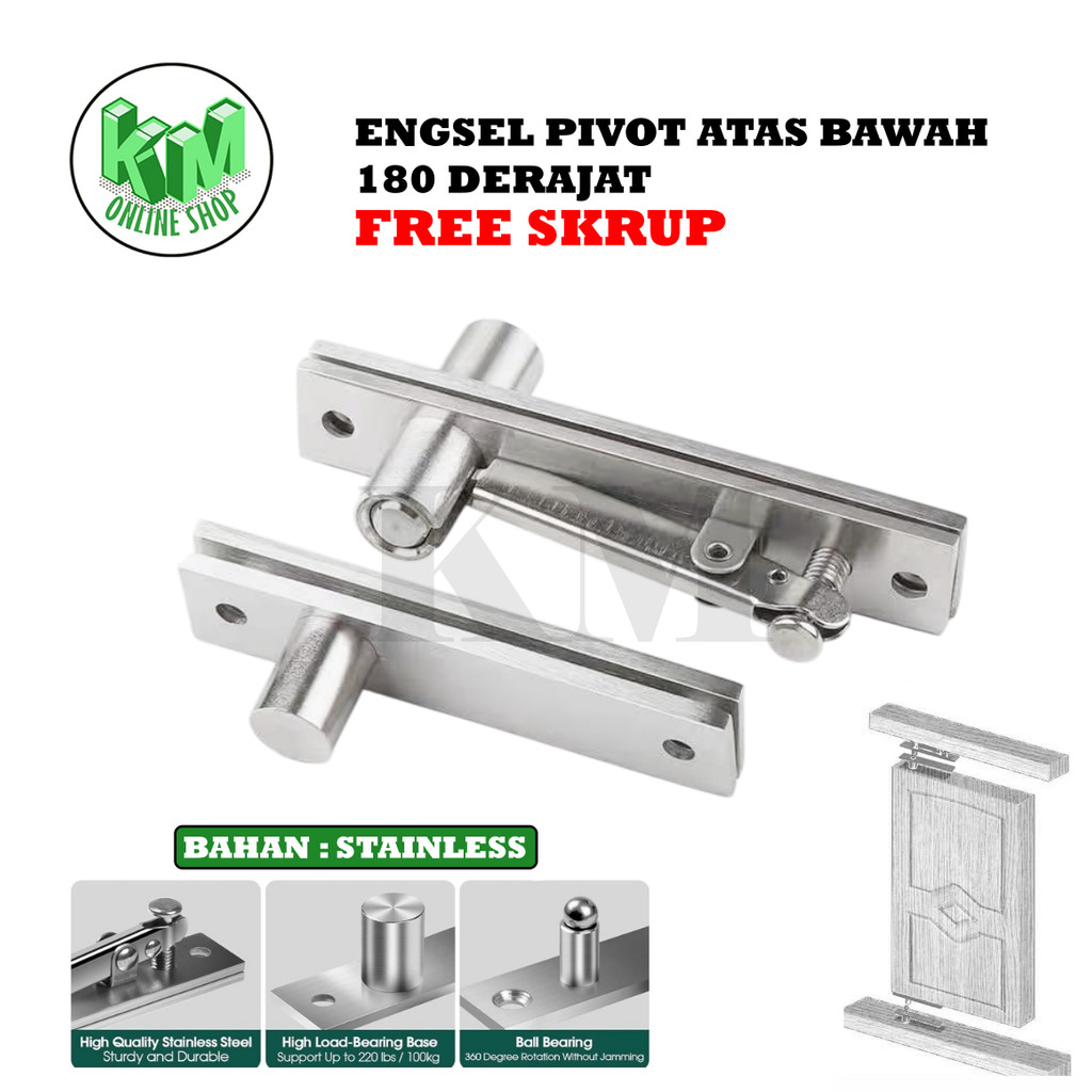Engsel Pintu Rahasia Engsel Pintu Kamuflase Engsel Pivot Atas Bawah Set Engsel Pintu Ayun Stainless 