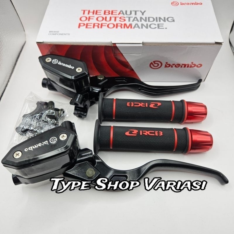 Paket handle Master murah 3in1 Rem 2 Tabung Tipe Oval Kiri Kanan + Handgrip RCB HG55 Original + Jalu
