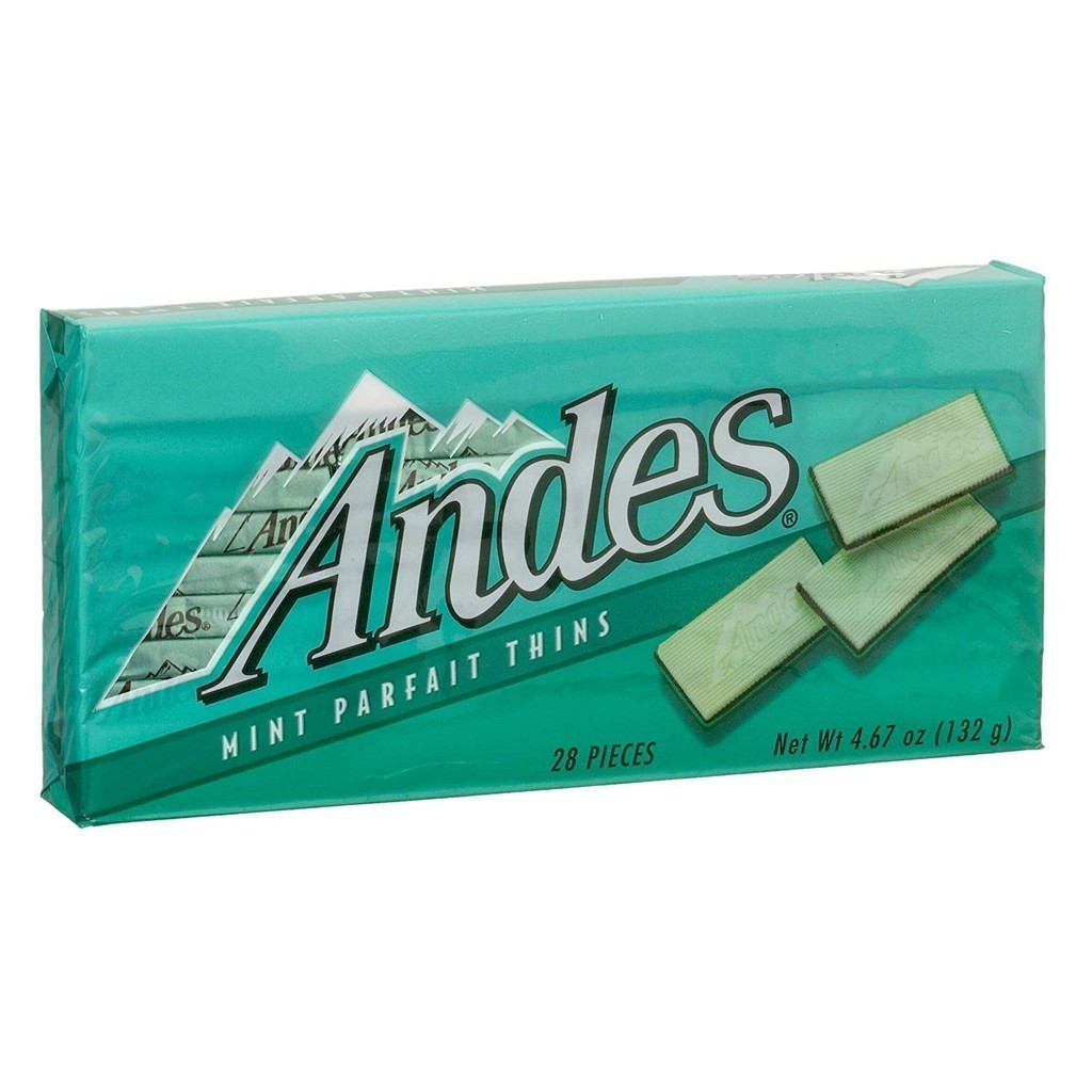

Coklat Andes Mint Parfait Thins isi 28pcs 132gram asal USA
