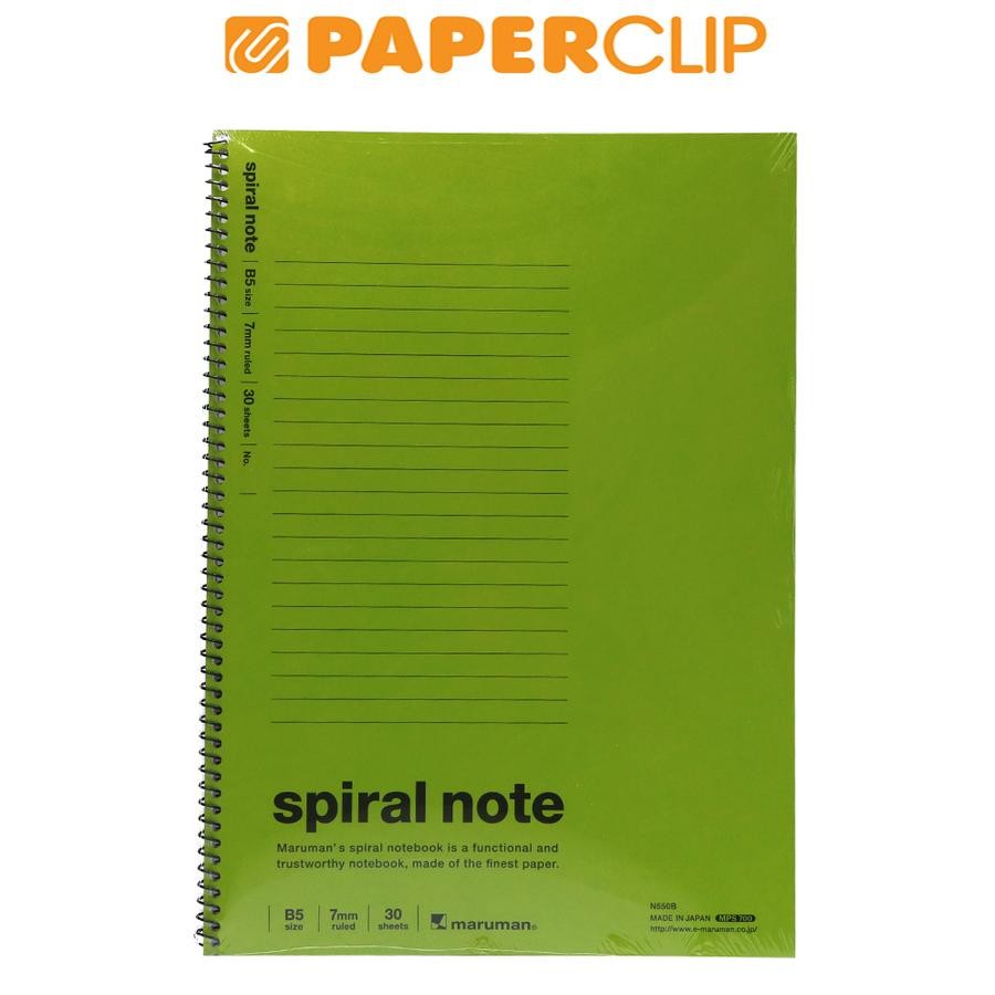 

NOTEBOOK B5 MARUMAN SPIRAL NOTE N550B GREEN