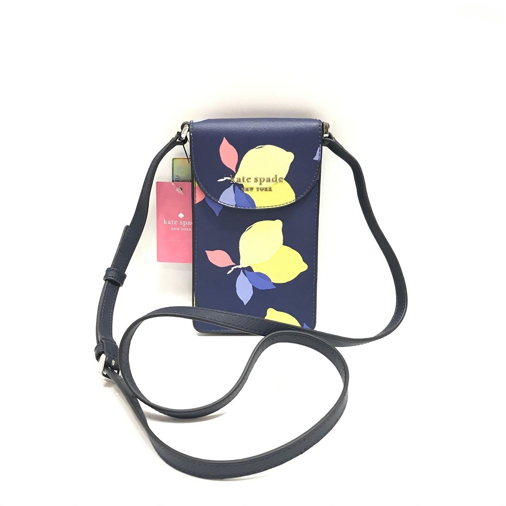Kate Spade Phone Crossbody Lemon Zest Navy