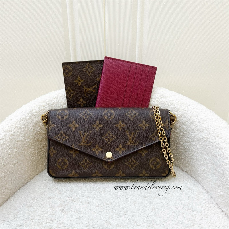 (Pre-loved) LV Felicie Pochette in Monogram Canvas and GHW