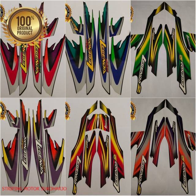 (ORI) STRIPING HONDA ASTREA LEGENDA LIST BODY tahun 2000 dan legenda 2   kualitas original