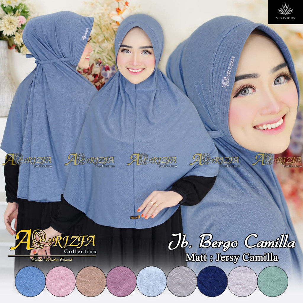 HIJAB INSTAN PET TALI JUMBO MATT JERSEY CAMILLA BY ARRIZFA COLLECTION - JB BERGO