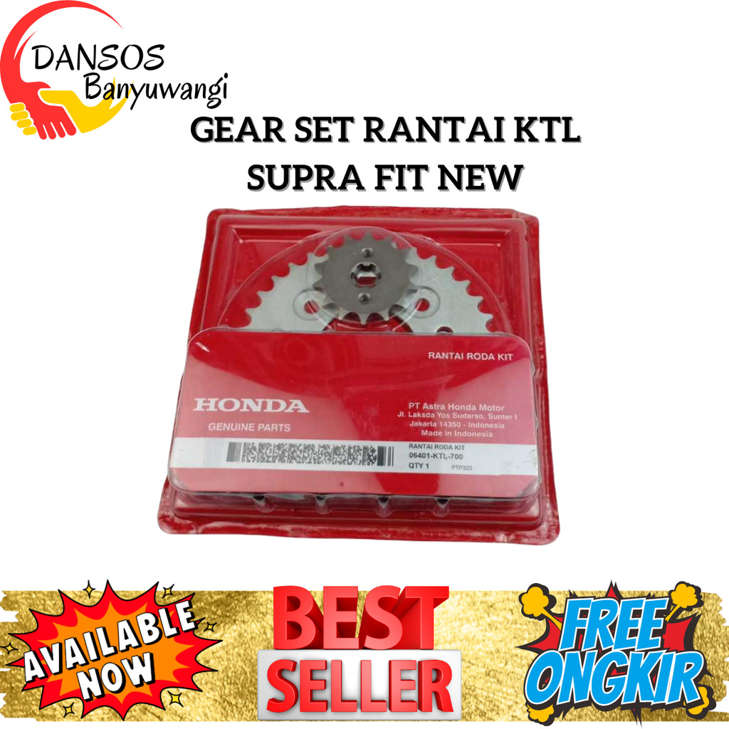 GEAR SET HONDA SUPRA FIT NEW GEAR SUPRA X 125 KTL