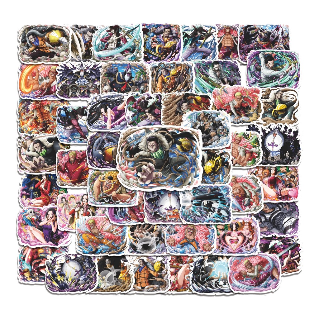 

COD 50 Pcs Stiker Shichibukai The Seven Warlords of the Sea Lucu Anti Air Untuk Dekorasi Notebook Sepeda Skateboard Handphone DIY