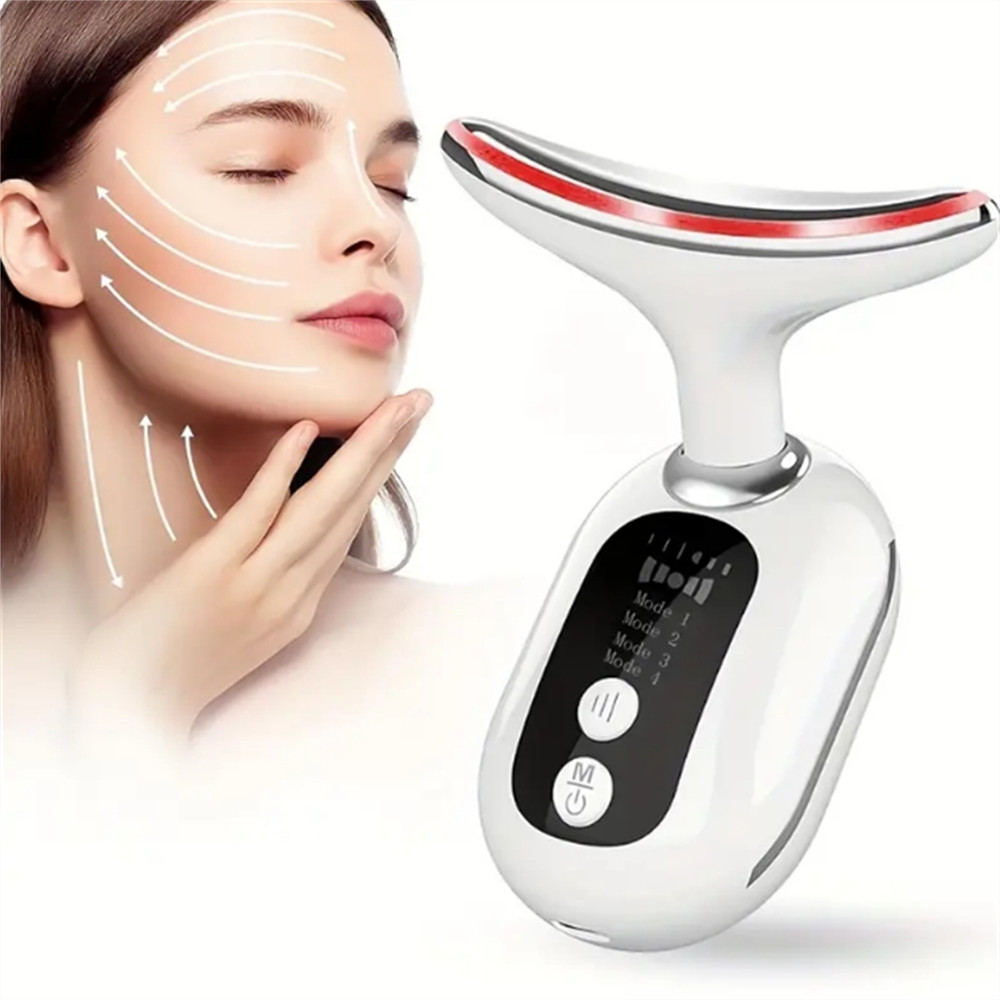 

Rechargeable Face and Neck massager, 3-mode facial massage treatment tool, the perfect gift for women and girls