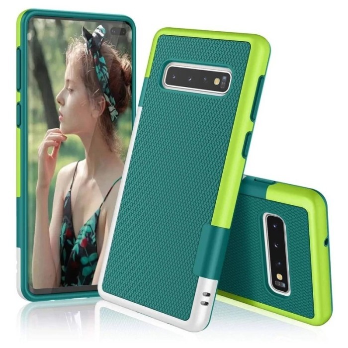Case Samsung Galaxy S10 S10 Plus -FUN CASE -Casing Samsung S10 S10+ - Green, S10+