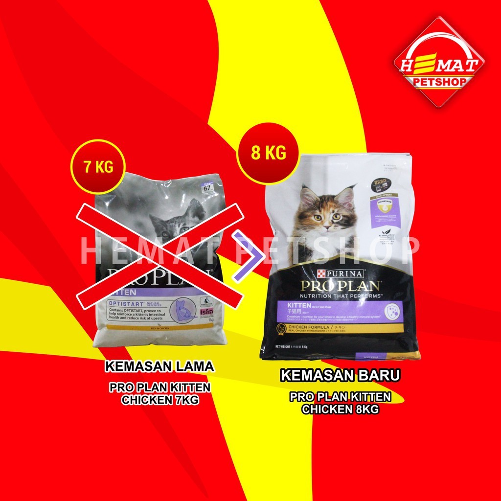 [GOSEND] Pro Plan Kitten Rich in Chicken Optistart 8 Kg / Makanan Kucing Proplan 8Kg