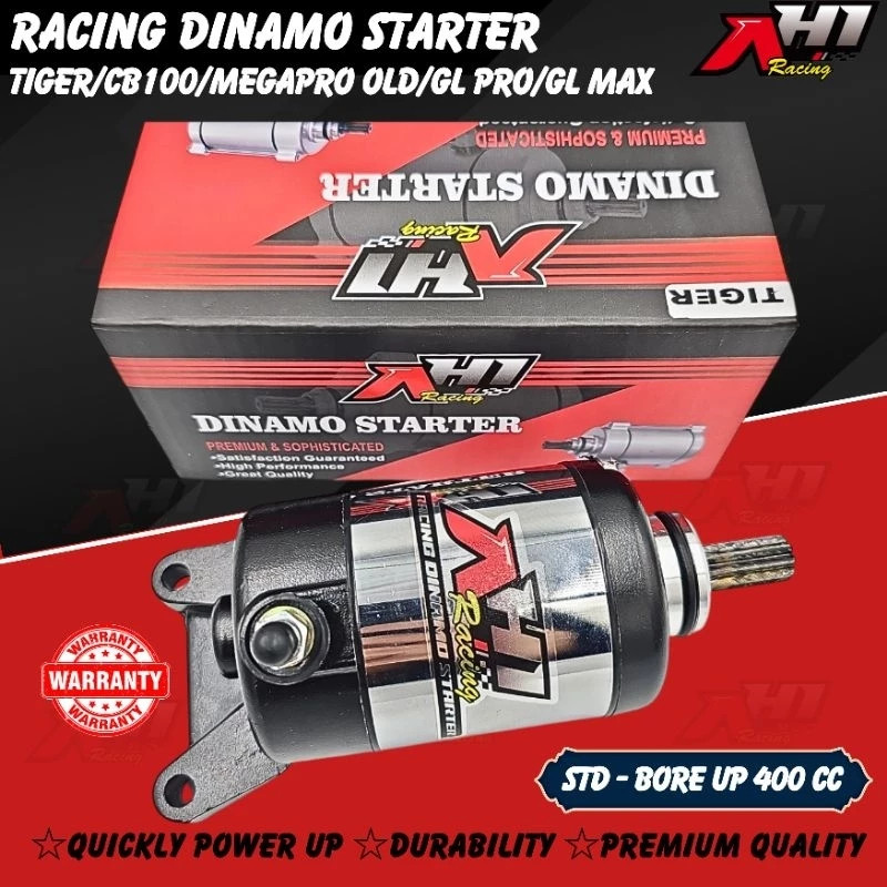 DINAMO STARTER TIGER CB100 MEGAPRO GL PRO GL MAX TIGER REVO TIGER OLD BORE UP 400 CC AH1 RACING