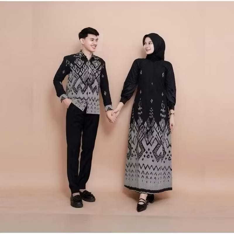 Ready Stock Baju Tenun Couple Gamis Tenun Dress Tenun Baju Kondangan Rahayu Couple Tenun troso