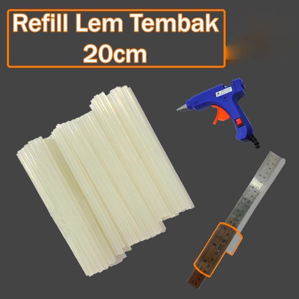 

I* 20CM Isi Alat Lem Tembak Refill Alat Tembak Lem Panjang 20CM Isi Refil Lem Tembak Bening 20 cm Refill Glue Gun Refil Lem Tembak Kecil Melt Hot Gun Stick Refill