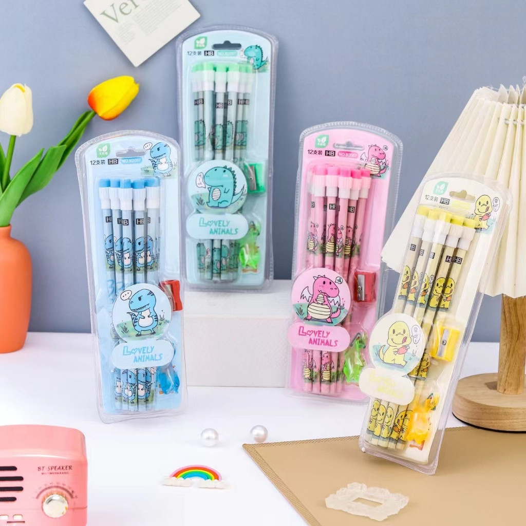 

VIRAL!! 1 SET PENSIL STATIONERY ISI 12 PENSIL FREE PENGHAPUS + EDISI KARTUN JEPANG