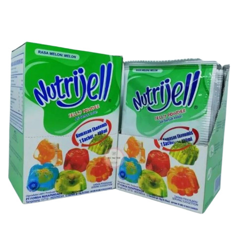 

RB22 NUTRIJELL ISI 12 X 10GR JELLY POWDER PUDING JELI NUTRIJEL SERBUK INSTAN 15gr PLAIN COKLAT