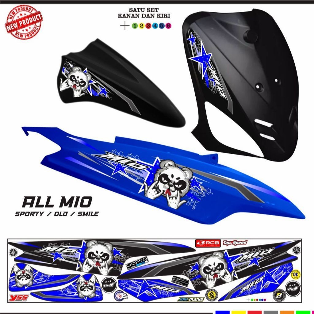 VARIASI STIKER MIO SMILE / MIO SPORTY STRIPING KEREN STIKER KEREN