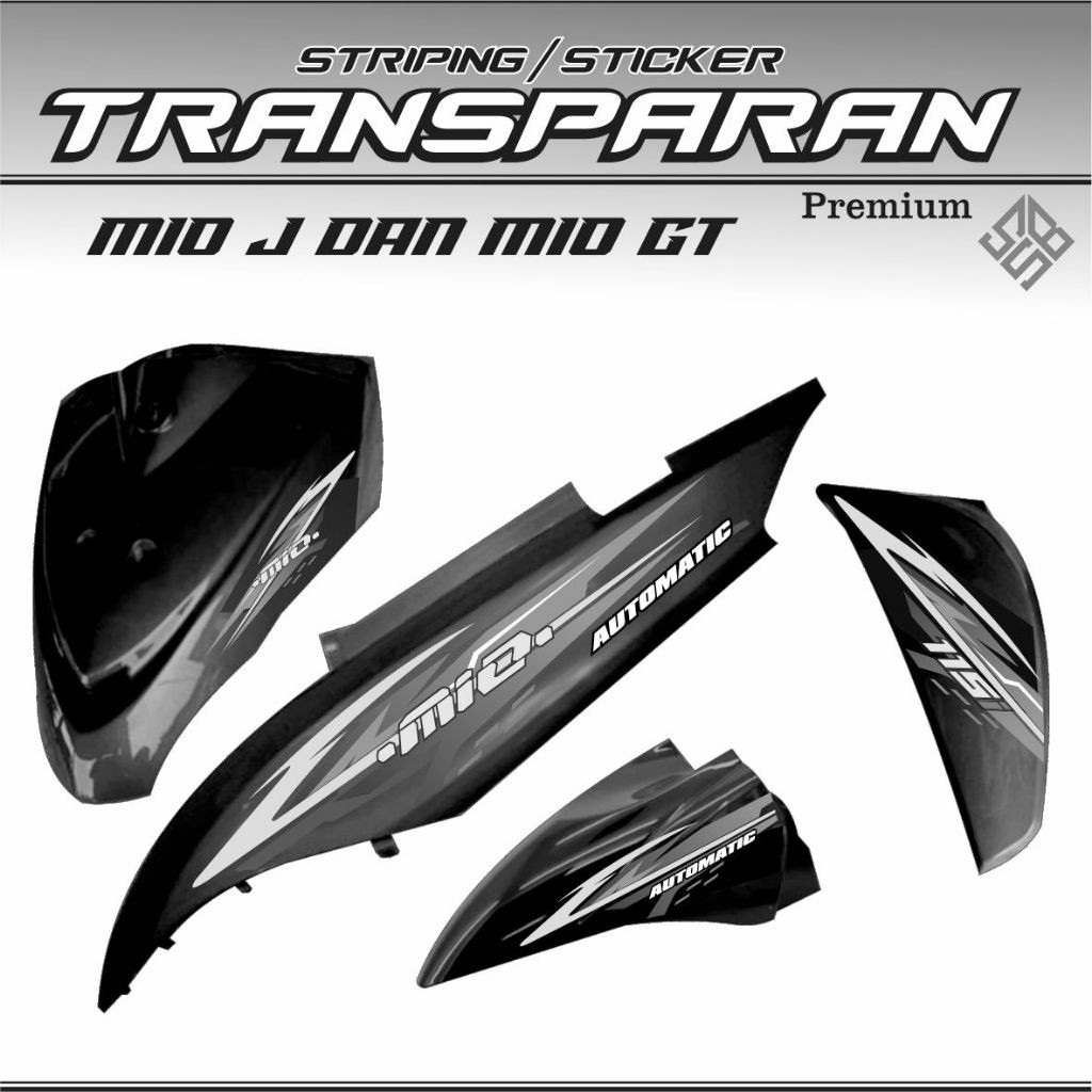 STRIPING TRANSFARAN Striping Mio J Transparan Sticker Cod Striping Mio J/Gt Transparan Bening