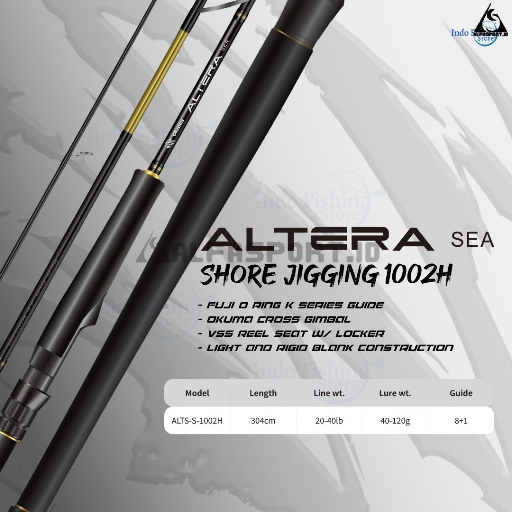 AlfaSport.id Joran Pancing OKUMA Altera Sea Shore Jigging 1002H 20-40Lbs Stik Mancing Casting Jiggin