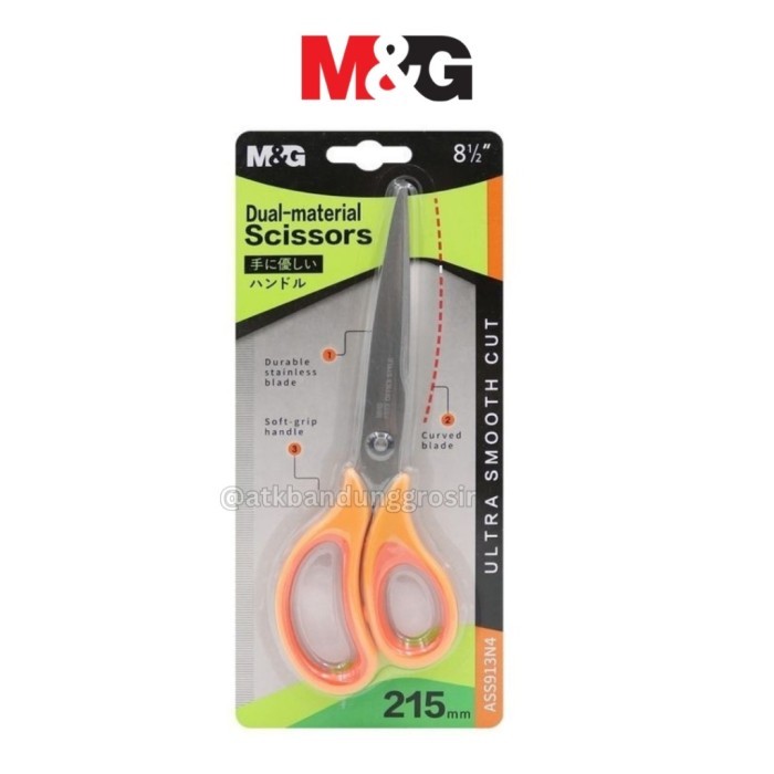 

Gunting M&G ASS913N4 Dual Material Scissors 215mm Ultra Smooth Cut Gunting Besar Serbaguna - ASS913N4