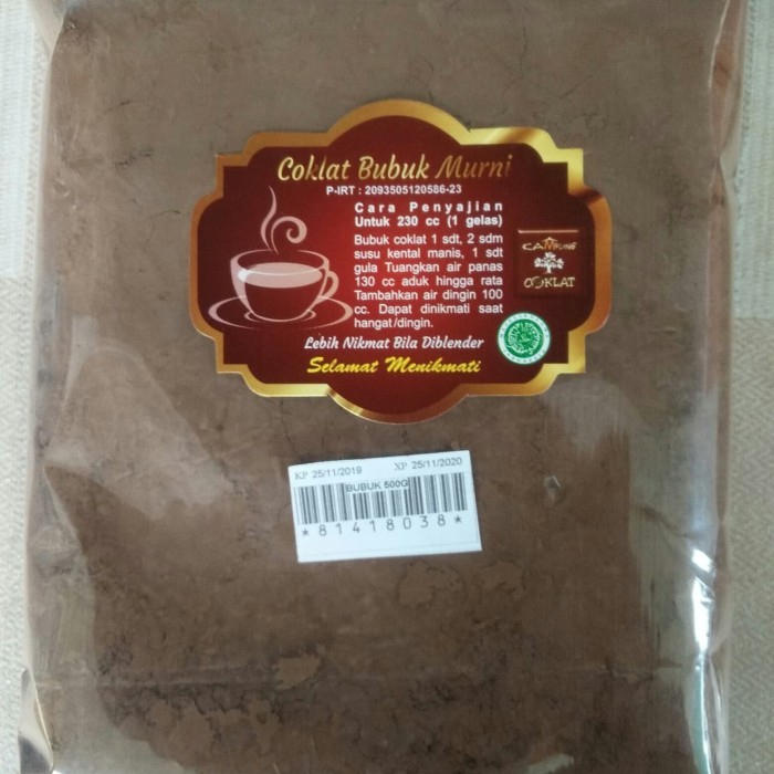 

Bubuk Coklat Murni alkalis GuSant 500.gr Kampung Coklat