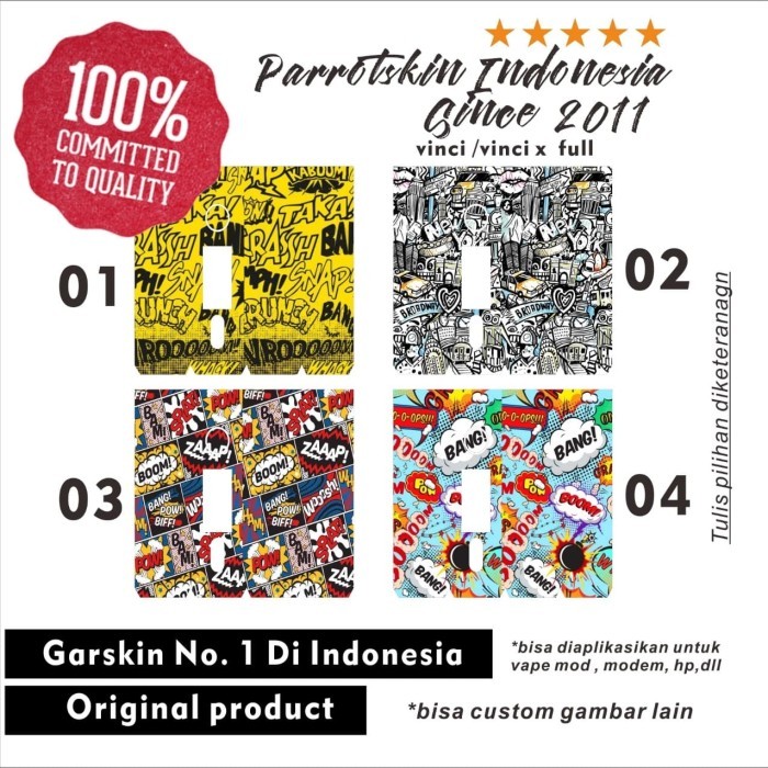 

Garskin skin Vinci 40w Full body comic typograph Edition sticker