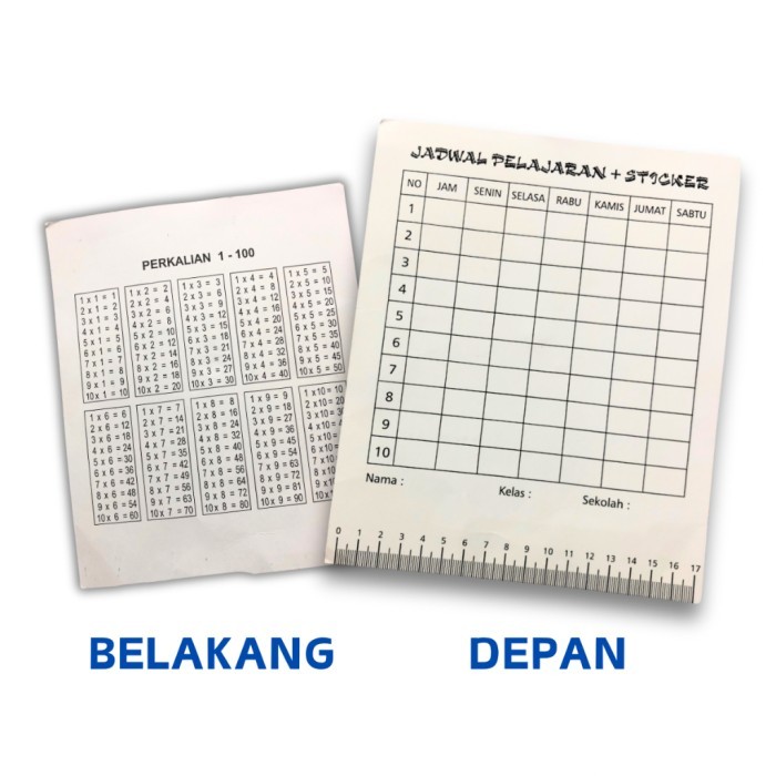 

Hologram Matpel Jadwal Mata Pelajaran Sekolah Plus Sticker Schedule Paper - Set