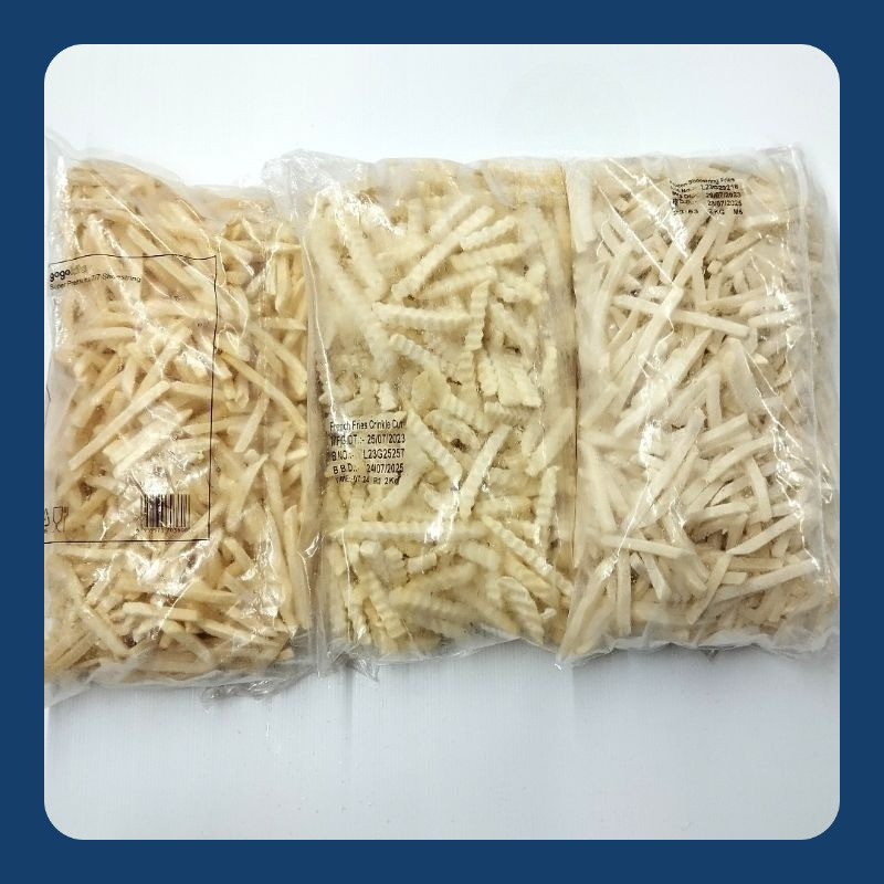 

Gogokita Shoestring, Gogofries Crinkle 2kg, Gogofries Shoestring 2kg, Kentang Beku Goreng
