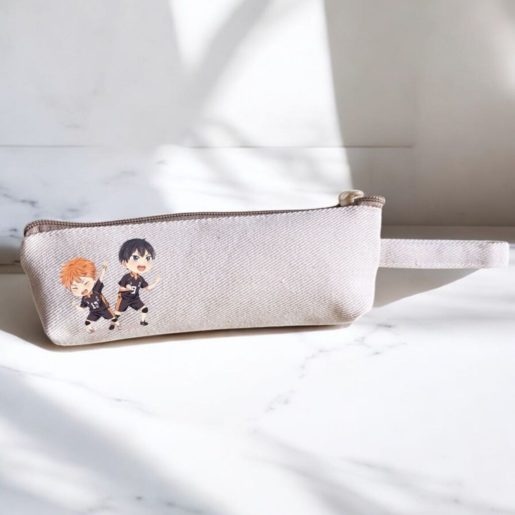 

Pinkstone Haikyu Haikyuu Pouch tempat pensil serbaguna kanvas twill tebal premium anime pencil case