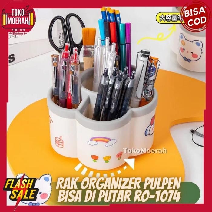 

AHHA RAK MEJA KOTAK ALAT TULIS RAK ORGANIZER PULPEN BISA DI PUTAR RO-1074