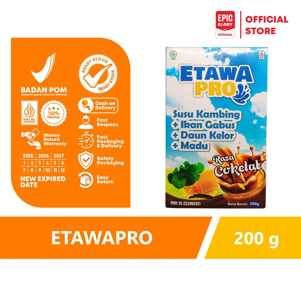 

Etawapro Susu Kambing Etawa Rasa Coklat 200 gr