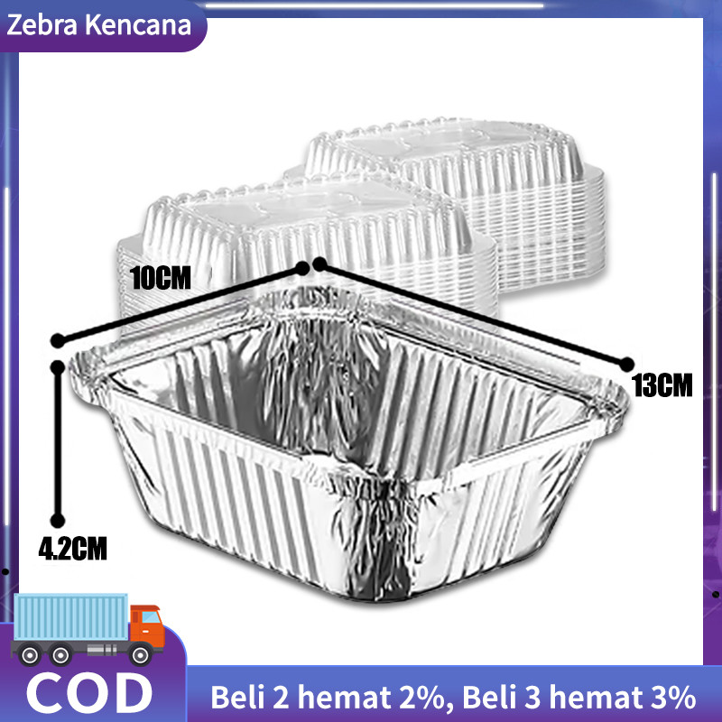 50PCS Alumunium Foil Tray Cup Mini Bolu Macaroni Schotel Klapertart Brownies Spaghetti Brulee