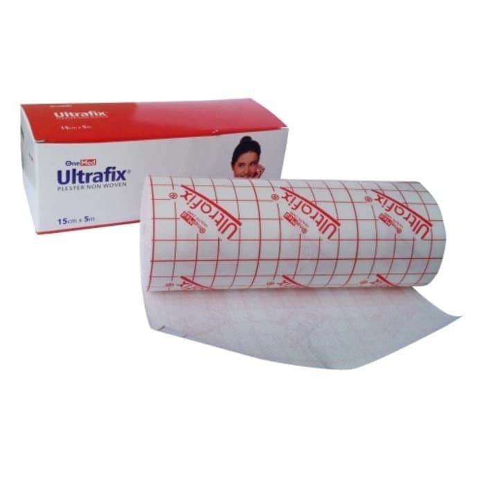 Ultrafix 15 cm x 5 m Onemed / Plester Luka Ultarix 15x5 / Plester Non Woven / Plester Tahan Air Ples