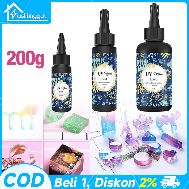 

200g Hard UV Resin / Crystal Clear Hard Type Glue Ultraviolet Curing Epoxy Resin for DIY Jewelry Making, Craft Decoration for Resin Mold, Casting & Coating