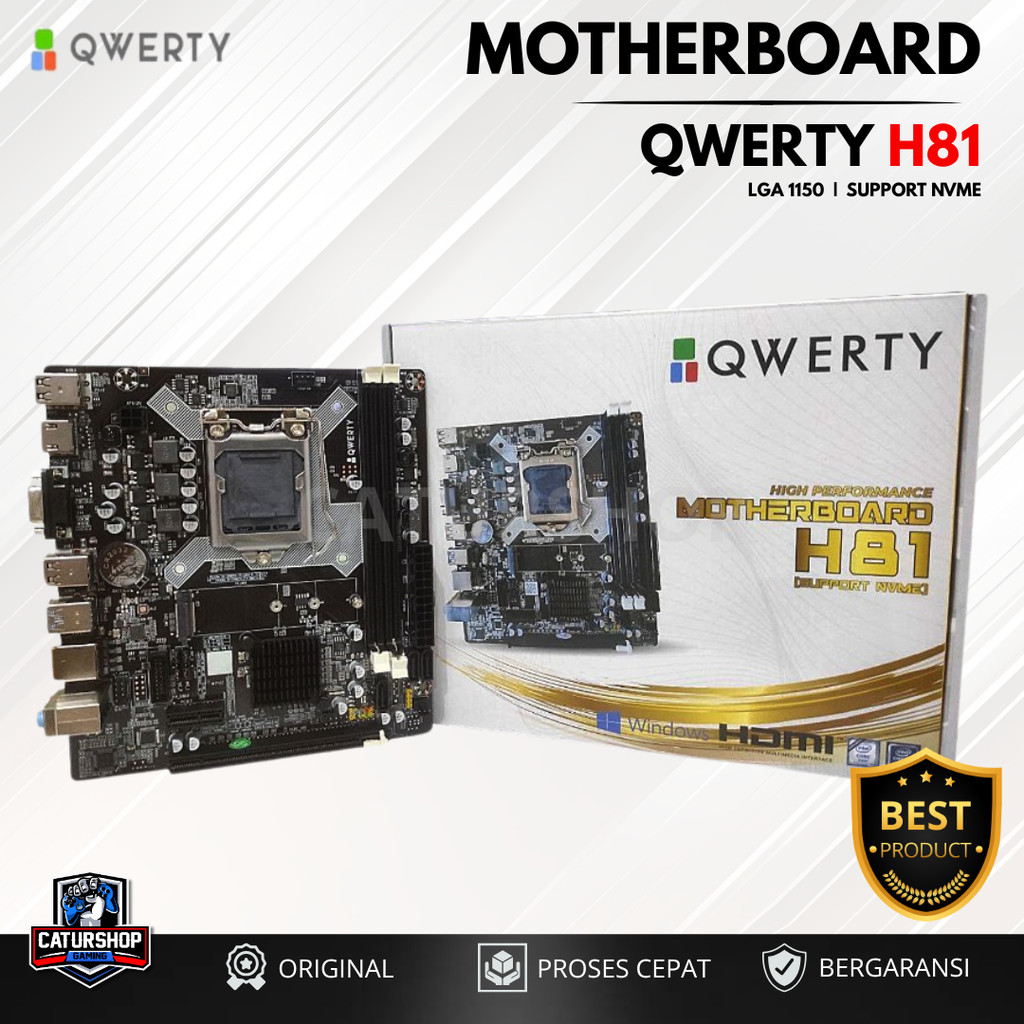 Motherboard QWERTY H81 LGA 1155 support NVME / Mobo QWERTY H 81
