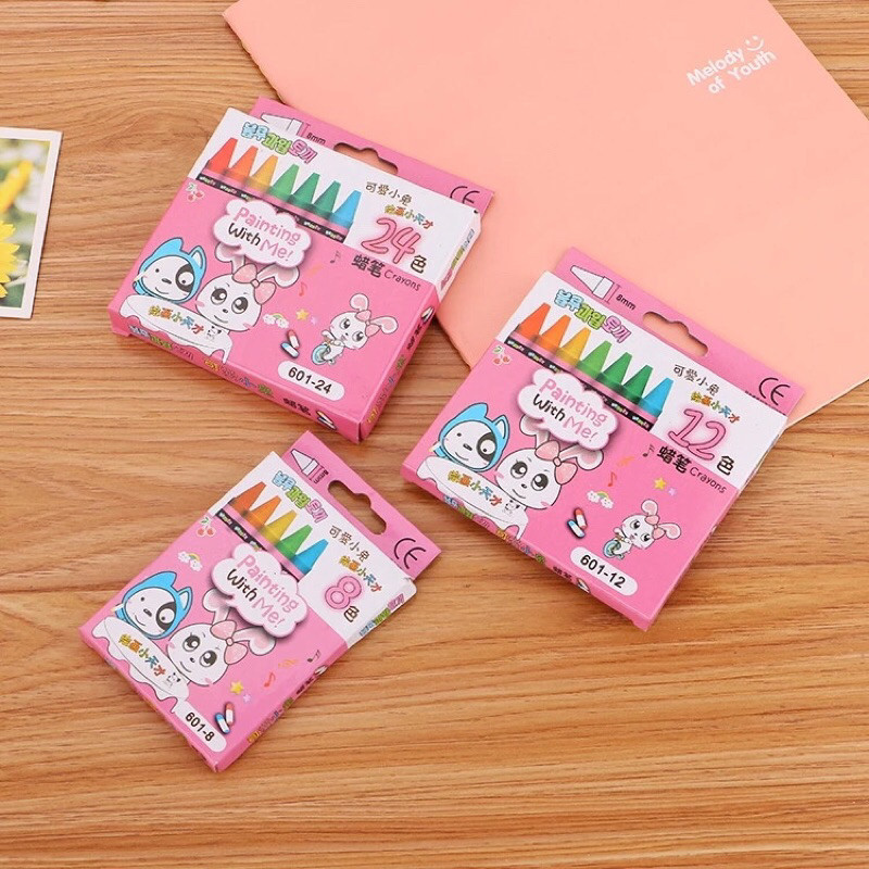 

LULU PAIYYA | AT30 Set Krayon Sekolah Anak 8 Warna / Krayon 12 warna / Krayon 24 Warna Tiga Crayon Grafiti Mewarnai Anak-Anak Lucu Murah Hemat / Pensil Warna Anak Sekolah