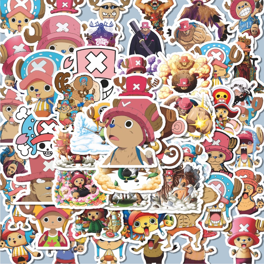 

100PCS Lucu Stiker Anime Kartun Tony Tony Chopper One Piece Stiker Aesthetic Stiker Anti Air Stikers Berperekat Waterproof sticker decal buat Motor Helm Buku Journal Koper Casing HP Laptop Botol Minum Hadiah anak